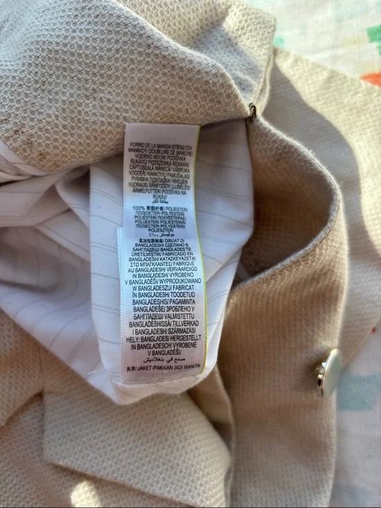 Cream Textured Women's Blazer - Persona - Picture 8 of 8